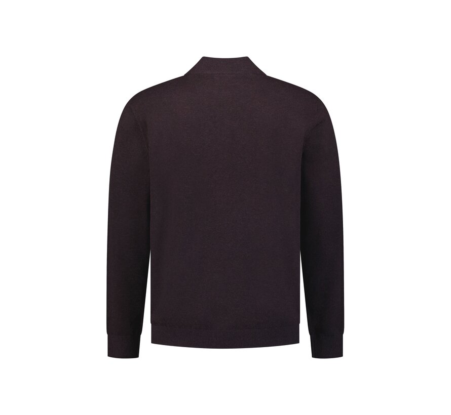 No Excess Half Zip Pullover Melange Dark Brown (33210895SN - 042)