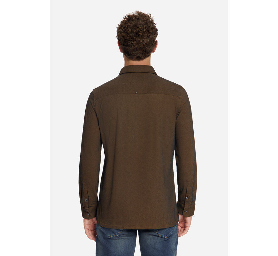 No Excess Overhemd Shirt Twill Jersey Caramel (33410881 - 048)