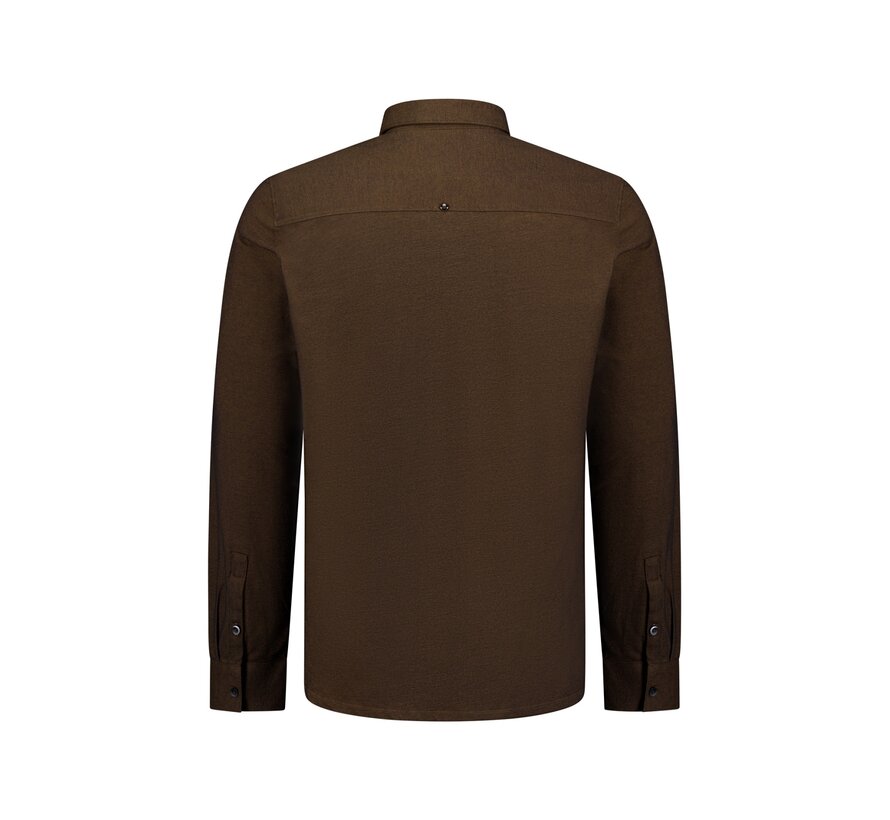 No Excess Overhemd Shirt Twill Jersey Caramel (33410881 - 048)