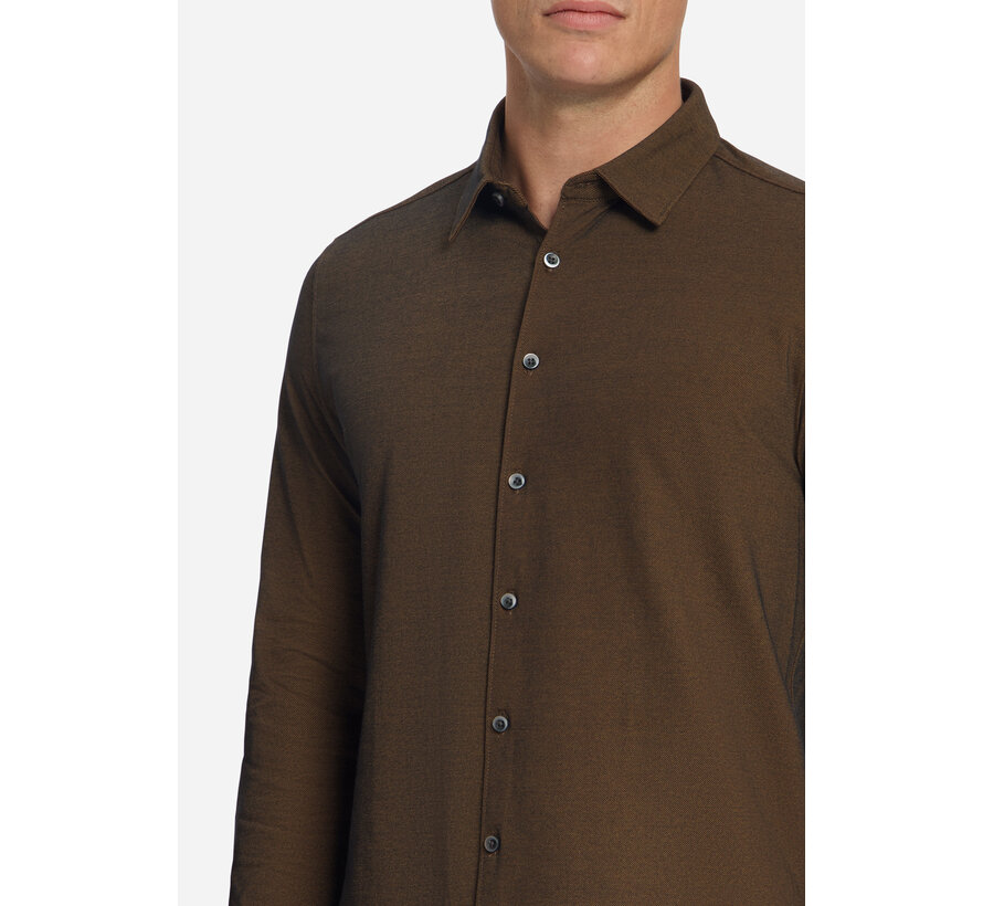 No Excess Overhemd Shirt Twill Jersey Caramel (33410881 - 048)