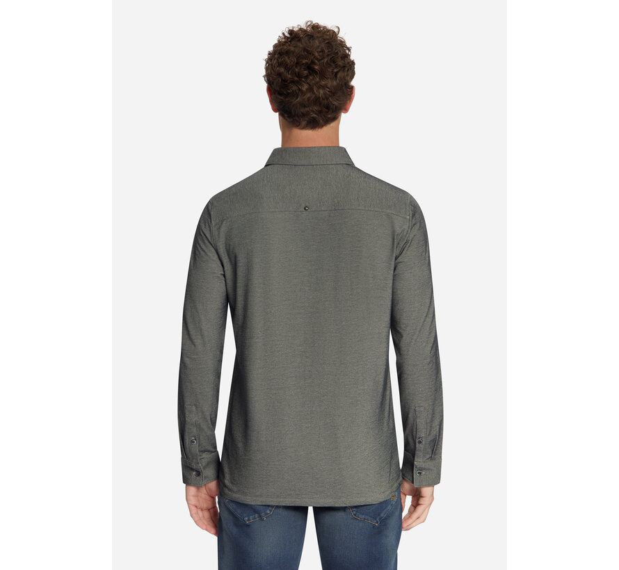 No Excess Overhemd Shirt Twill Jersey Cement (33410881 - 122)