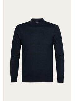 Profuomo Profuomo Pullover Mockneck Merino Wool Navy (PPXJ30028A)