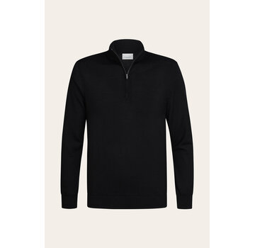 Profuomo Profuomo Half Zip Pullover Merino Wool Black (PPXJ30025C)