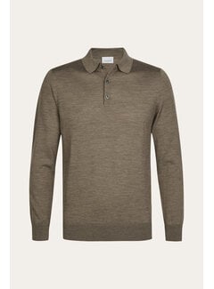 Profuomo Profuomo Longsleeve Polo Merino Wool Brown (PPXJ30029F)