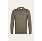 Profuomo Longsleeve Polo Merino Wool Brown (PPXJ30029F)