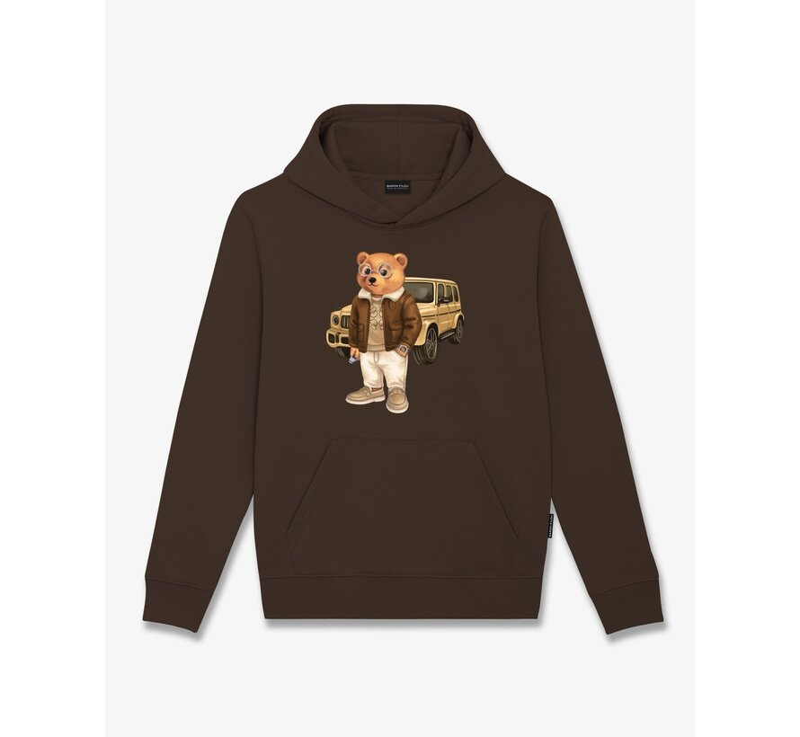 Baron Filou Hooded Sweater FW26 Filou 183 Chocolate Brown