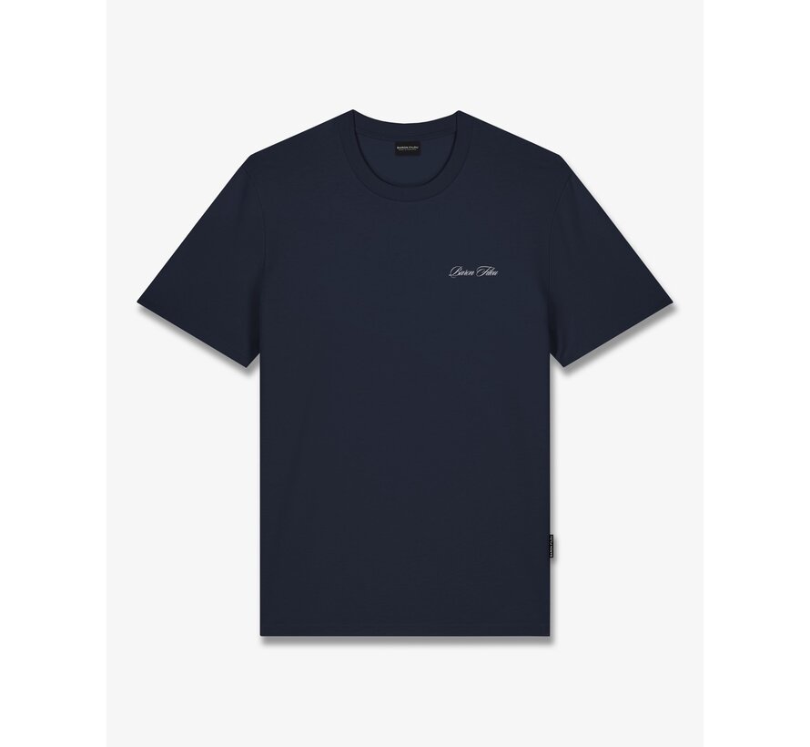 Baron Filou T-shirt FW26 Backprint Filou 187 Chalet Owners Club Baron Oxford Blue