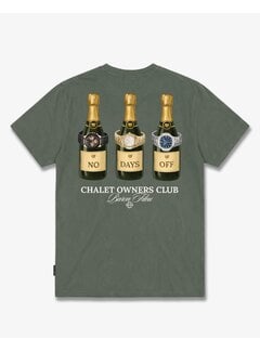 Baron Filou Baron Filou T-S hirt FW26 Oversized Backprint Bottles And Watches Olive Green