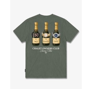 Baron Filou Baron Filou T-S hirt FW26 Oversized Backprint Bottles And Watches Olive Green