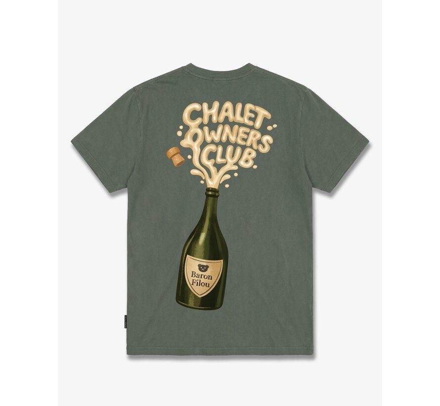Baron Filou T-Shirt FW26 Oversized Backprint Bottle Olive Green