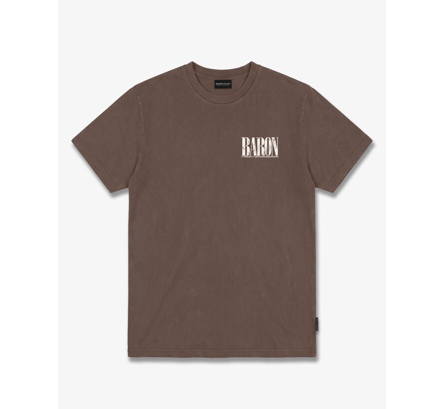 Baron Filou T-Shirt FW26 Oversized Backprint Watch Dealer Chocolate Brown