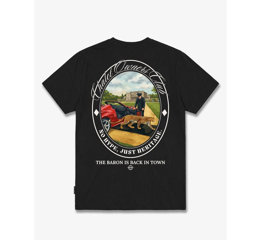 Baron Filou T-Shirt FW26 Oversized Backprint Baron Is Back In Town Black