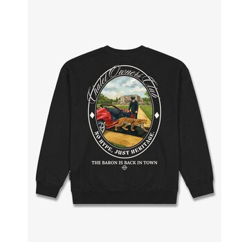 Baron Filou Baron Filou Sweater FW26 Oversized Backprint Baron Is Back In Town Black
