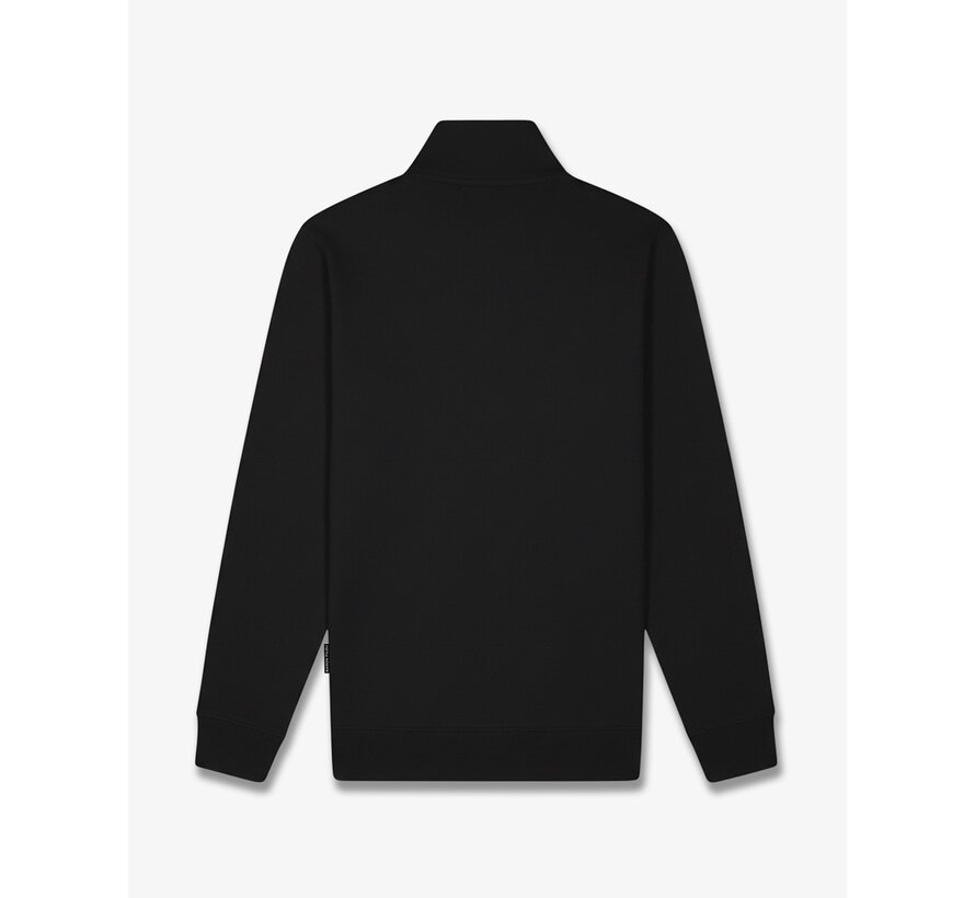 Baron Filou Half Zip Sweater FW26 Signature Black