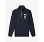 Baron Filou Half Zip Sweater FW26 Signature Oxford Blue