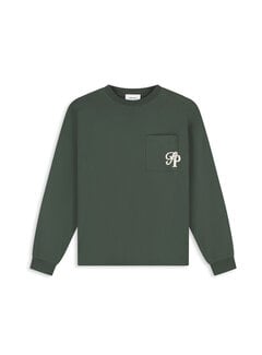 Pure Path Longsleeve T-shirt Inititials Pocket Dark Army (26030113 - 11)