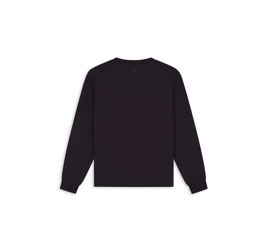 Longsleeve T-shirt Inititials Pocket Dark Brown (26030113 - 96)