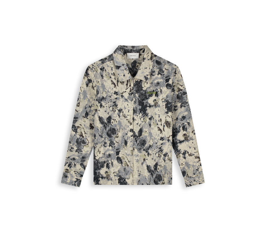 Overshirt Jacquard Flower Full-Zip Ecru (26030204 - 54)