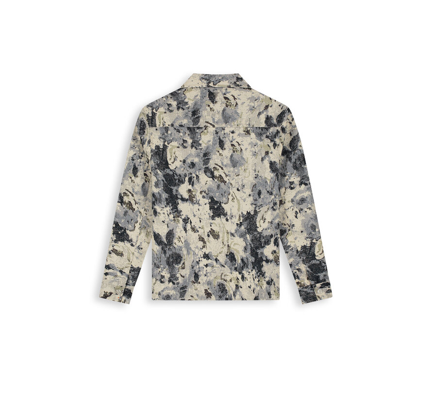 Overshirt Jacquard Flower Full-Zip Ecru (26030204 - 54)