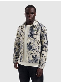 Pure Path Overshirt Jacquard Flower Full-Zip Ecru (26030204 - 54)
