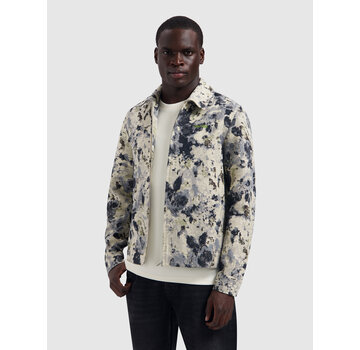 Pure Path Overshirt Jacquard Flower Full-Zip Ecru (26030204 - 54)
