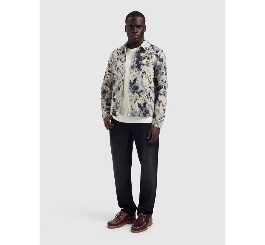 Overshirt Jacquard Flower Full-Zip Ecru (26030204 - 54)