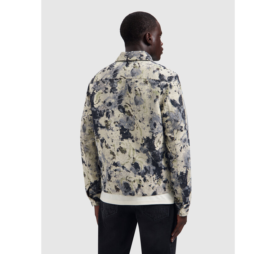 Overshirt Jacquard Flower Full-Zip Ecru (26030204 - 54)