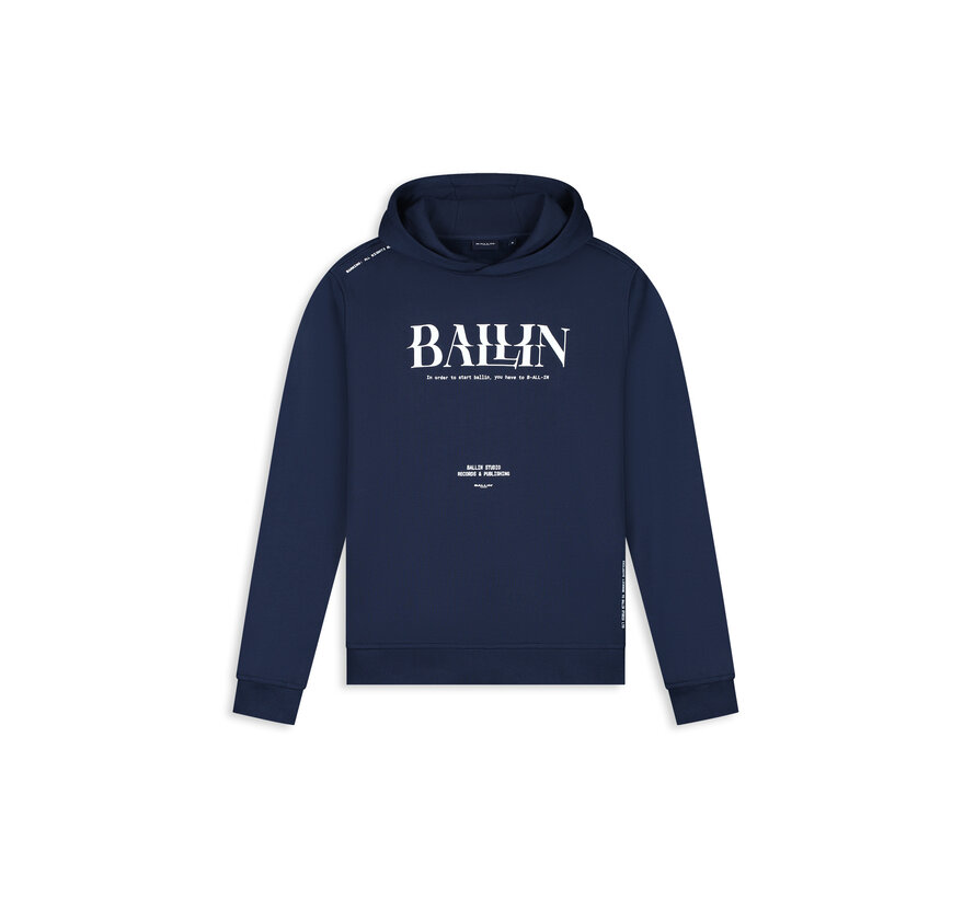 Hooded Sweater Glitch Logo Hoodie Navy (26019302 - 07)