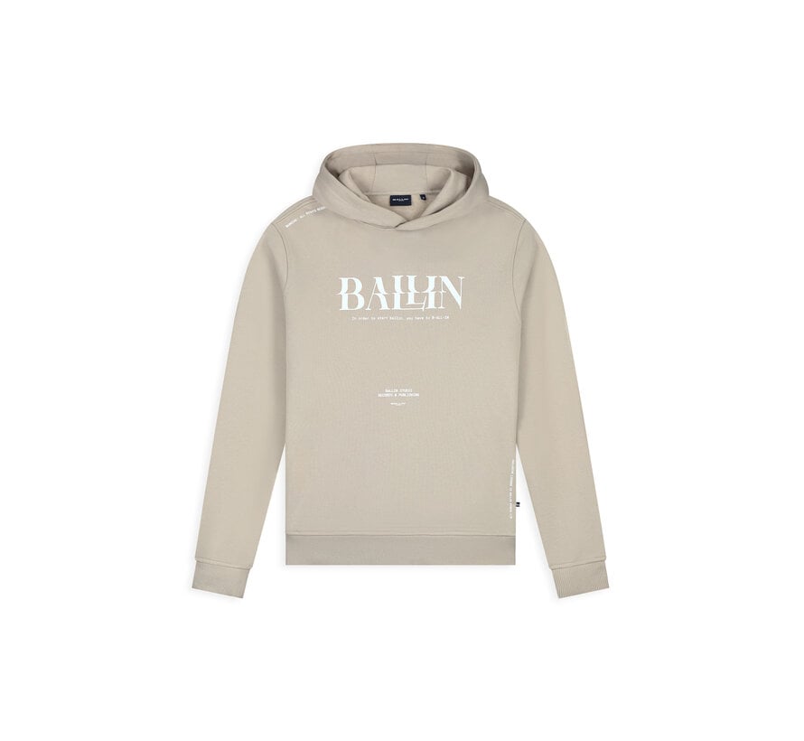 Ballin Hooded Sweater Glitch Logo Hoodie Taupe (26019302 - 53)