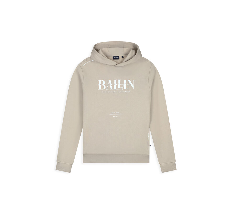 Hooded Sweater Glitch Logo Hoodie Taupe (26019302 - 53)