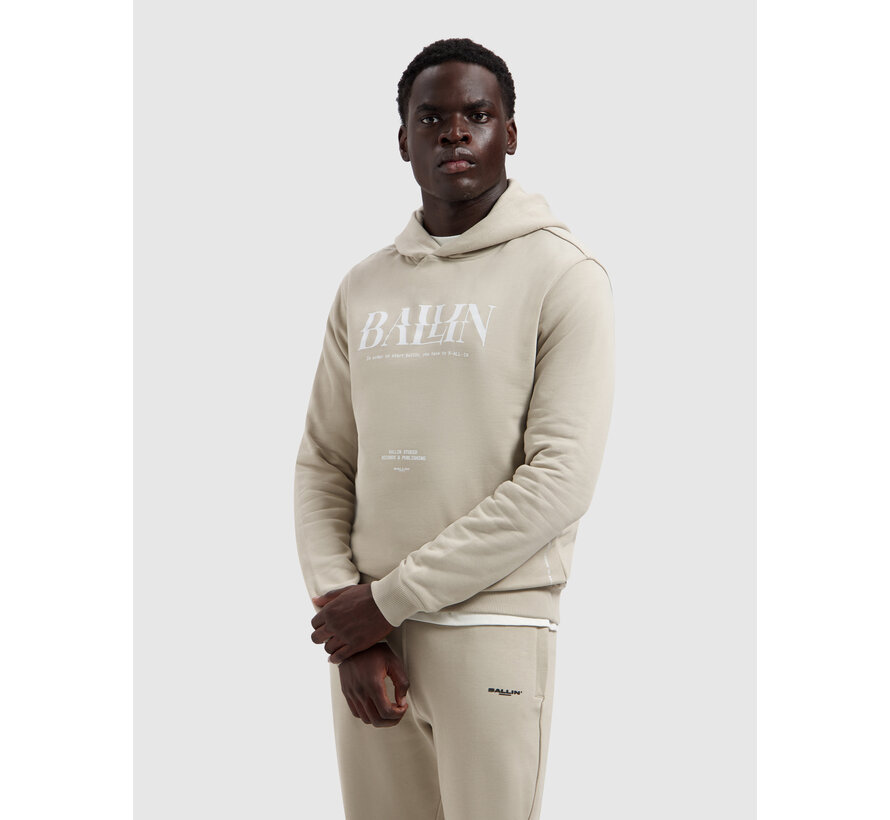 Hooded Sweater Glitch Logo Hoodie Taupe (26019302 - 53)