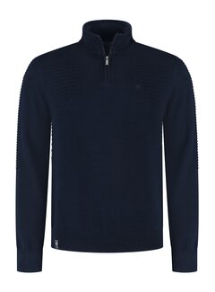 Fellows United Pullover half zip ribs at side Navy (52.1118 - 110)