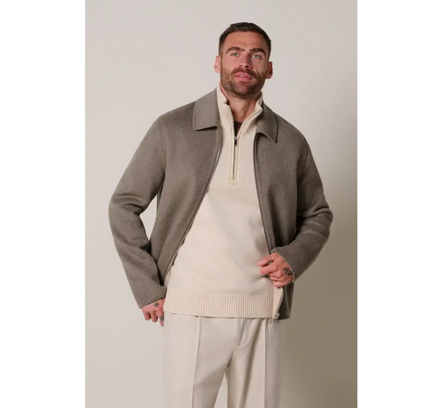 Profuomo Overshirt Reversible Wol Brown/Offwhite (PPXF30012C)
