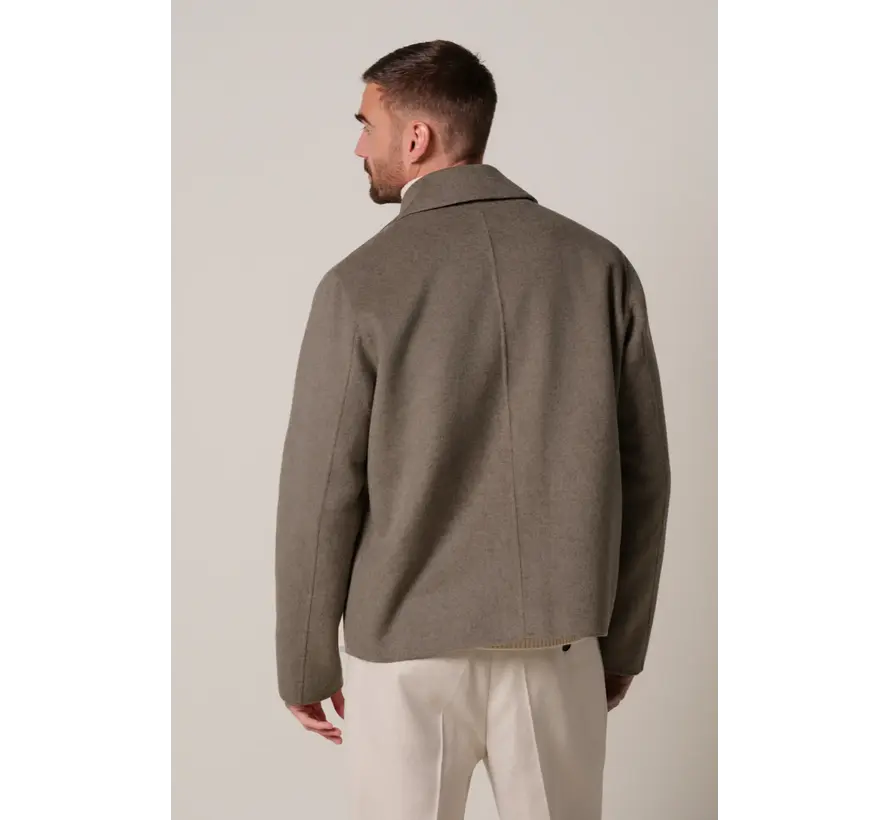 Profuomo Overshirt Reversible Wol Brown/Offwhite (PPXF30012C)