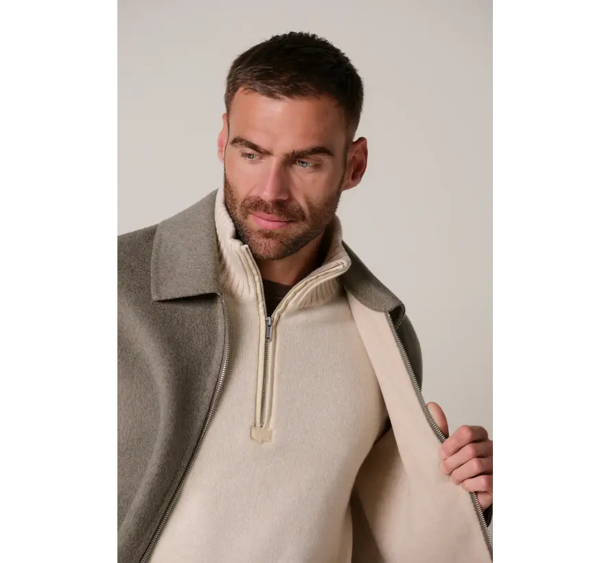Profuomo Overshirt Reversible Wol Brown/Offwhite (PPXF30012C)