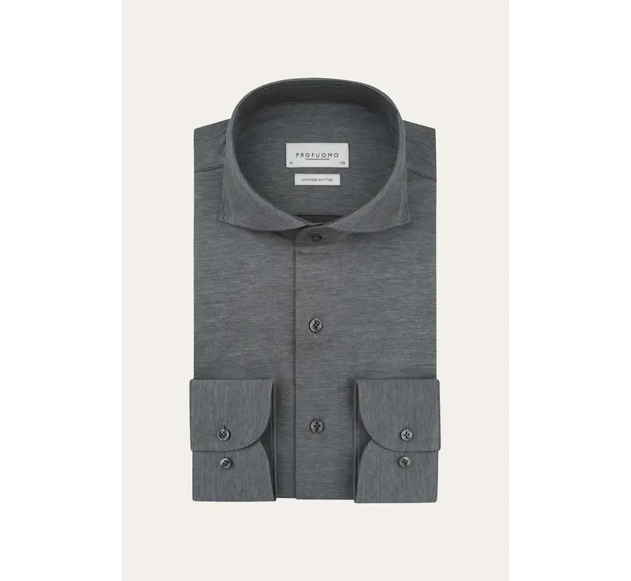Overhemd Japanse Knitted Grey (PPXH30020G)