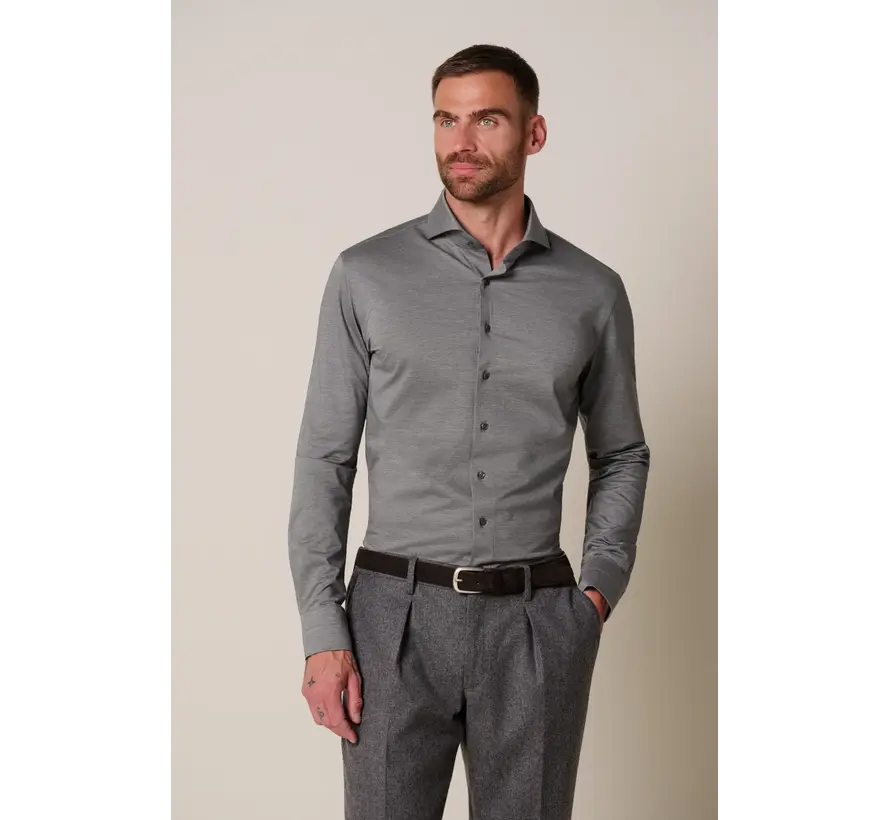 Overhemd Japanse Knitted Grey (PPXH30020G)