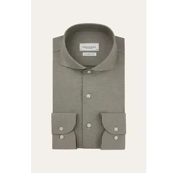 Profuomo Overhemd Japanse Knitted Brown (PPXH30020B)