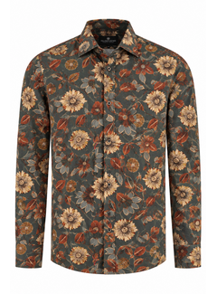 Fellows United Fellows United Overhemd Autumn Leaves Stretch Multicolor (62.6508 - 147)