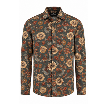 Fellows United Fellows United Overhemd Autumn Leaves Stretch Multicolor (62.6508 - 147)