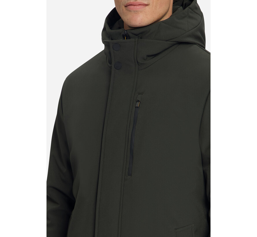 No Excess Jacket Hooded Softshell Dark Army (33630818SN - 059)