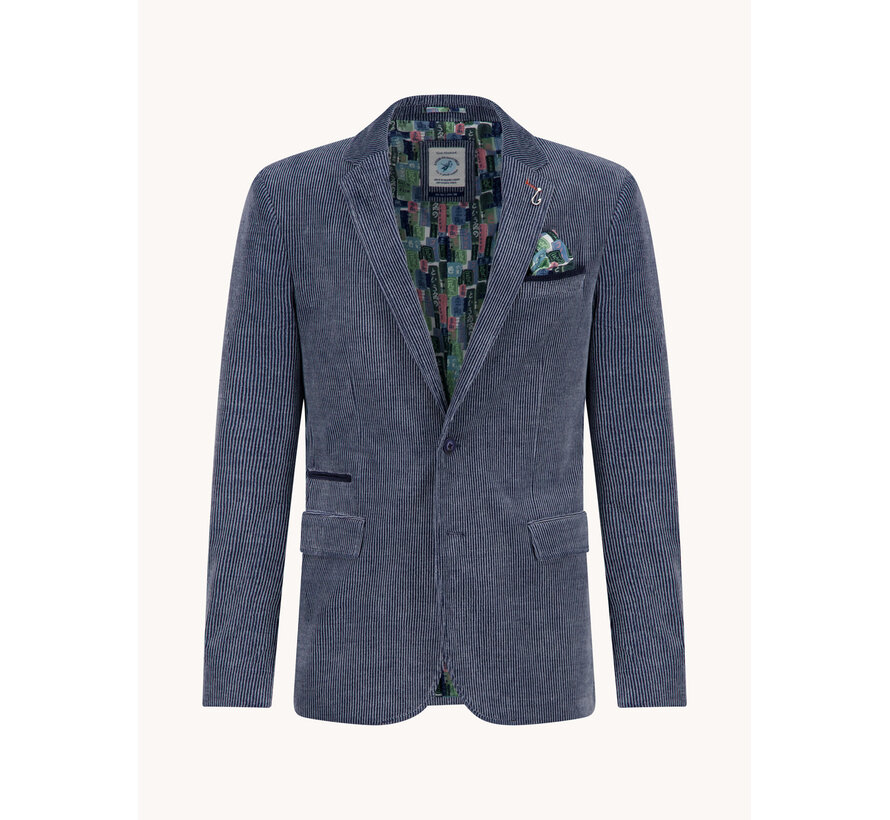 A Fish Named Fred Colbert Blazer Two Tone Rib Jeans Blue (34.106 - 608)