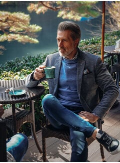 A Fish Named Fred A Fish Named Fred Colbert Blazer Two Tone Rib Jeans Blue (34.106 - 608)
