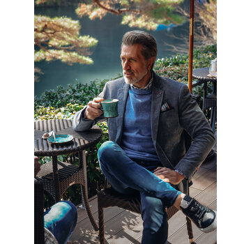 A Fish Named Fred Colbert Blazer Two Tone Rib Jeans Blue (34.106 - 608)