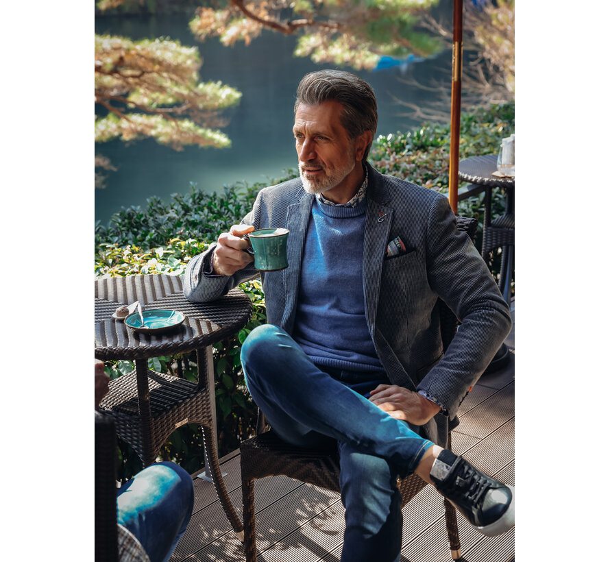 A Fish Named Fred Colbert Blazer Two Tone Rib Jeans Blue (34.106 - 608)