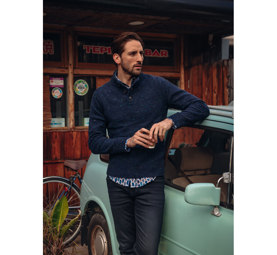 A Fish Named Fred Jumper Knitted Navy (34.504 - 604)