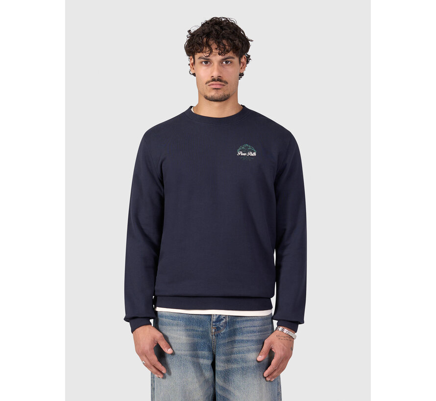 Pure Path Sweater Rooted Tree Dark Navy (26030301 - 57)