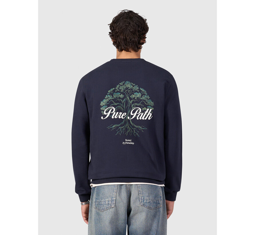Pure Path Sweater Rooted Tree Dark Navy (26030301 - 57)