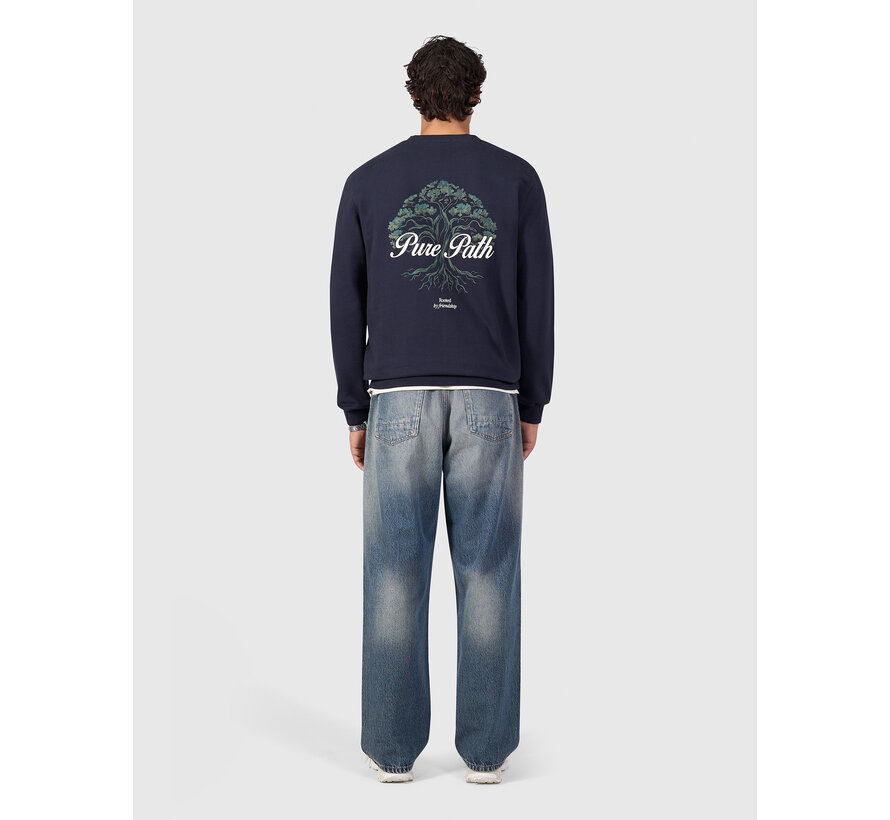 Pure Path Sweater Rooted Tree Dark Navy (26030301 - 57)