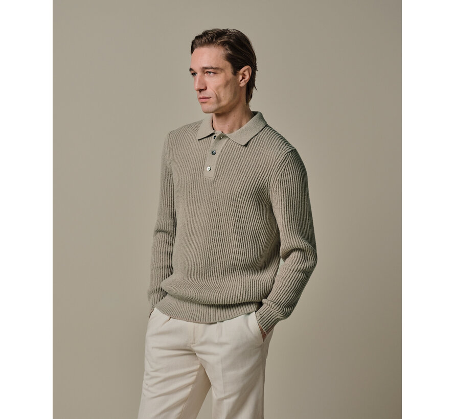 Longsleeve Polo Beige (PPXJ10017A)